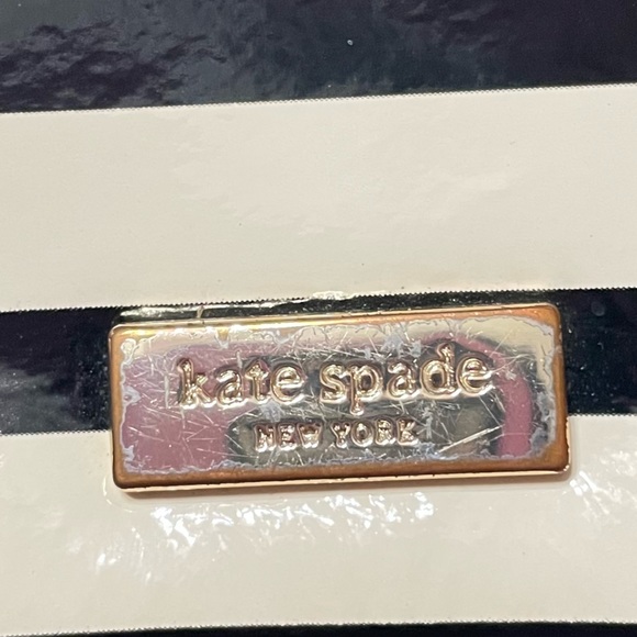 Kate Spade Chelsea Park Porter Patent Striped Bow Accent Crossbody Bag - Picture 7 of 9